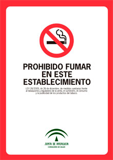 Cartel - En este establecimiento prohibido fumar > seguridad